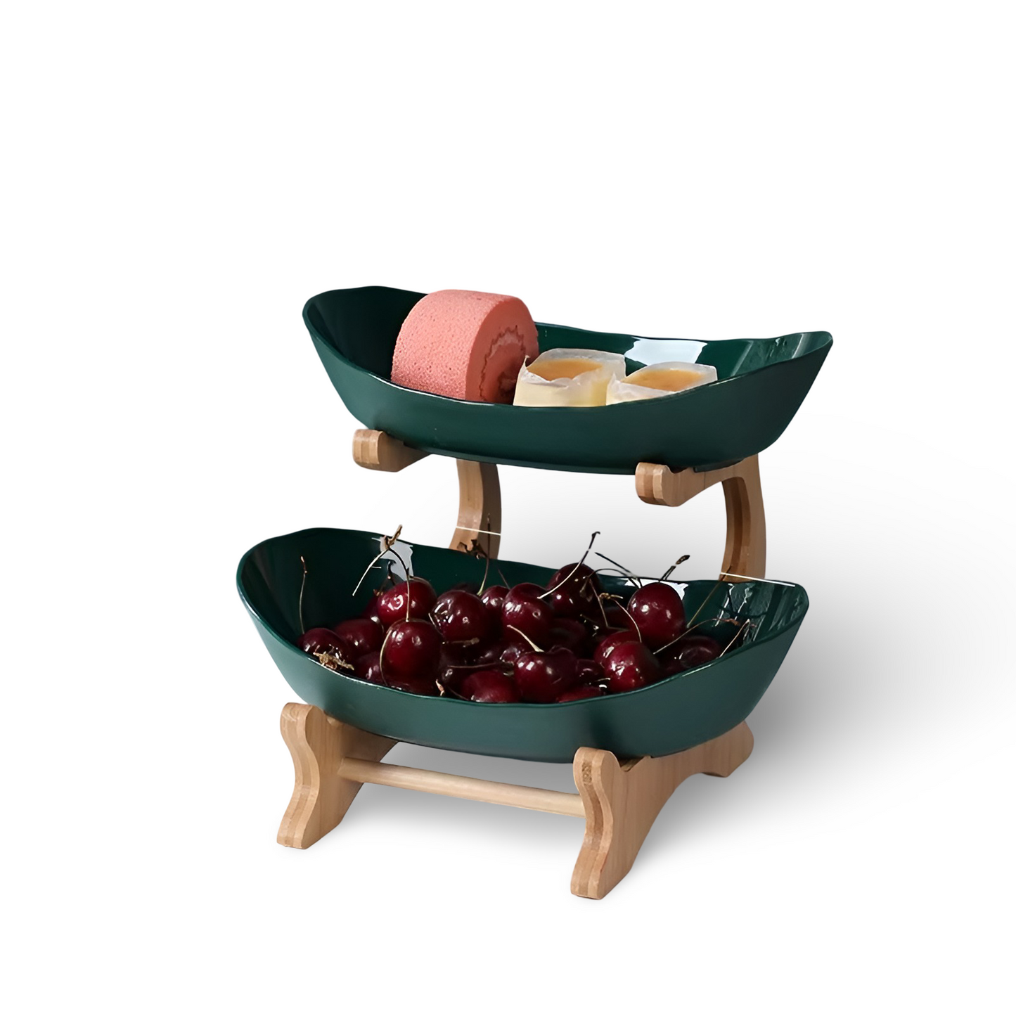 Meerlagige fruitmand van hout - Moderne fruitmand