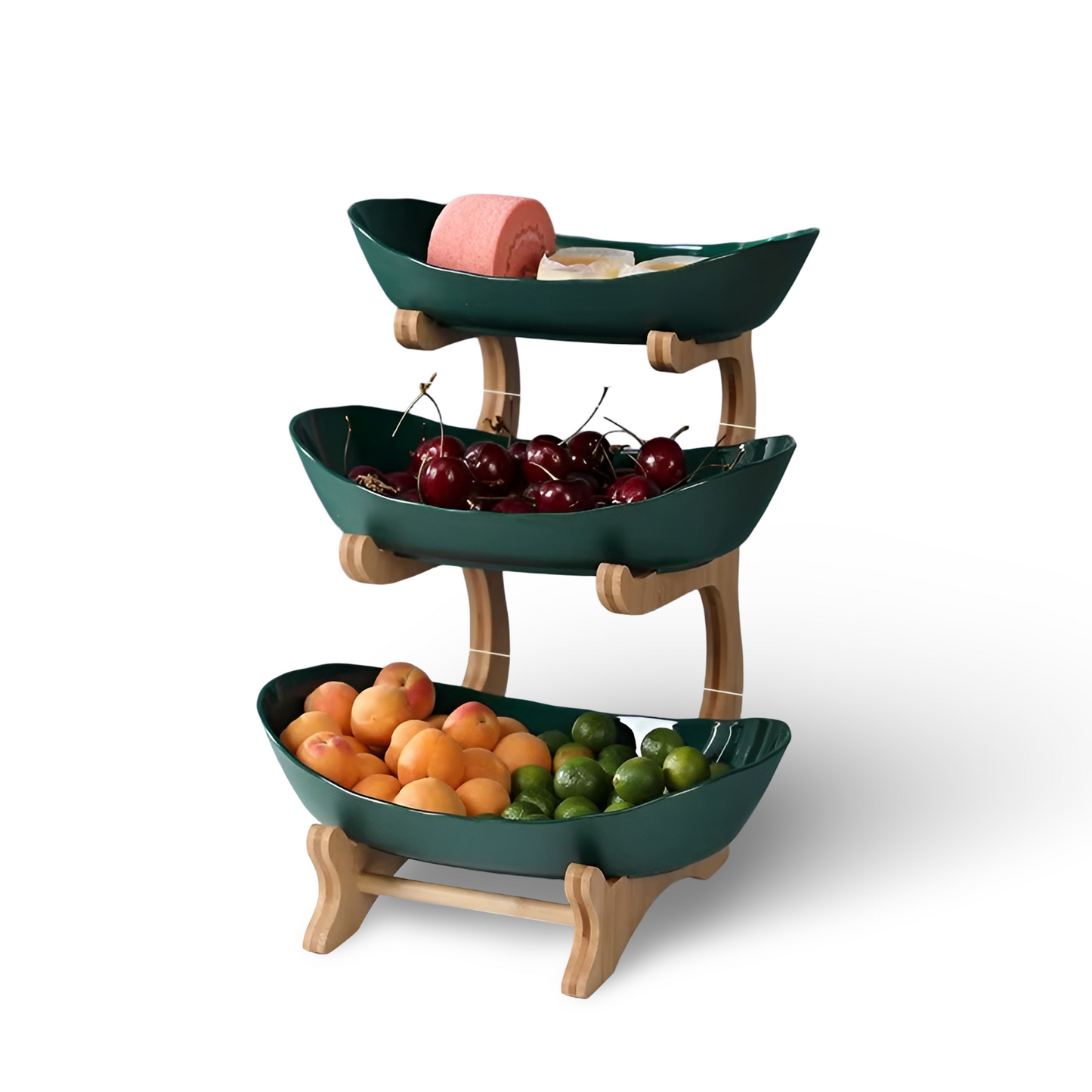 Meerlagige fruitmand van hout - Moderne fruitmand