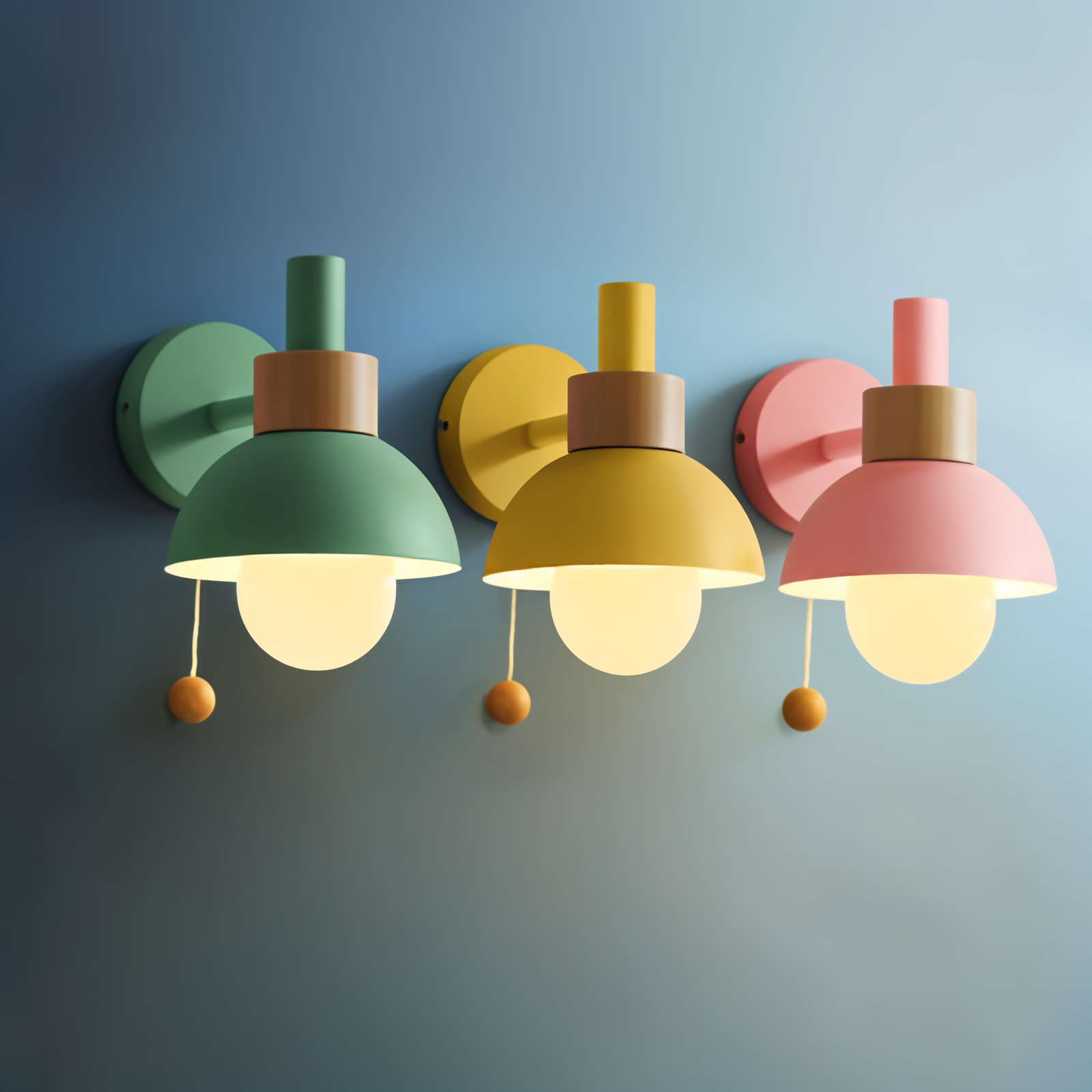 Pastelkleurige wandlamp voor slaap- en woonkamer