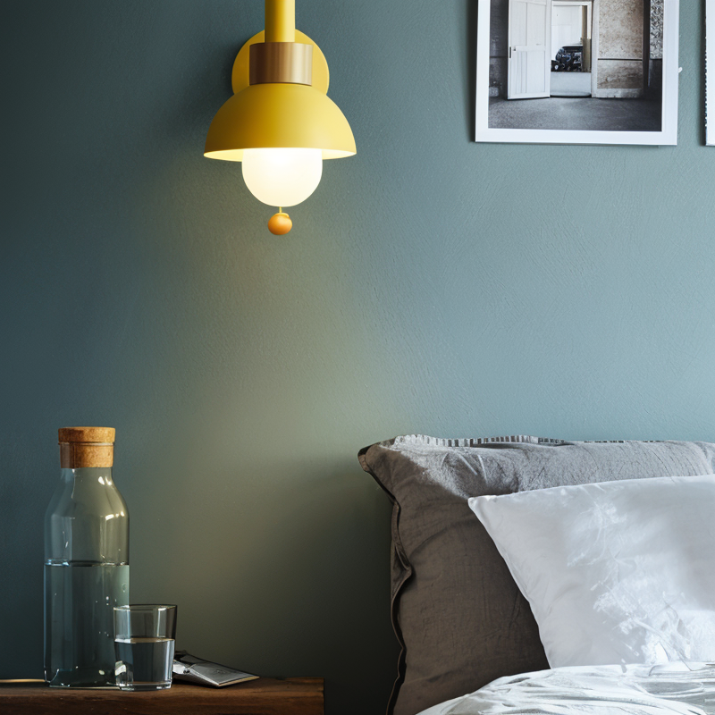 Pastelkleurige wandlamp voor slaap- en woonkamer