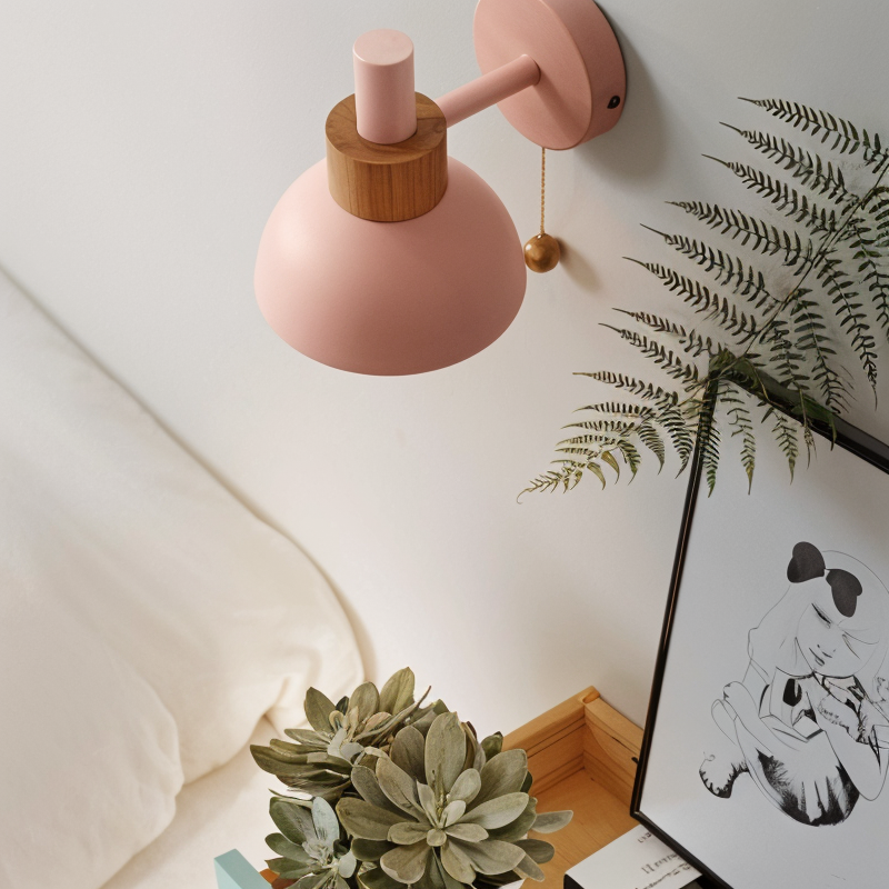 Pastelkleurige wandlamp voor slaap- en woonkamer
