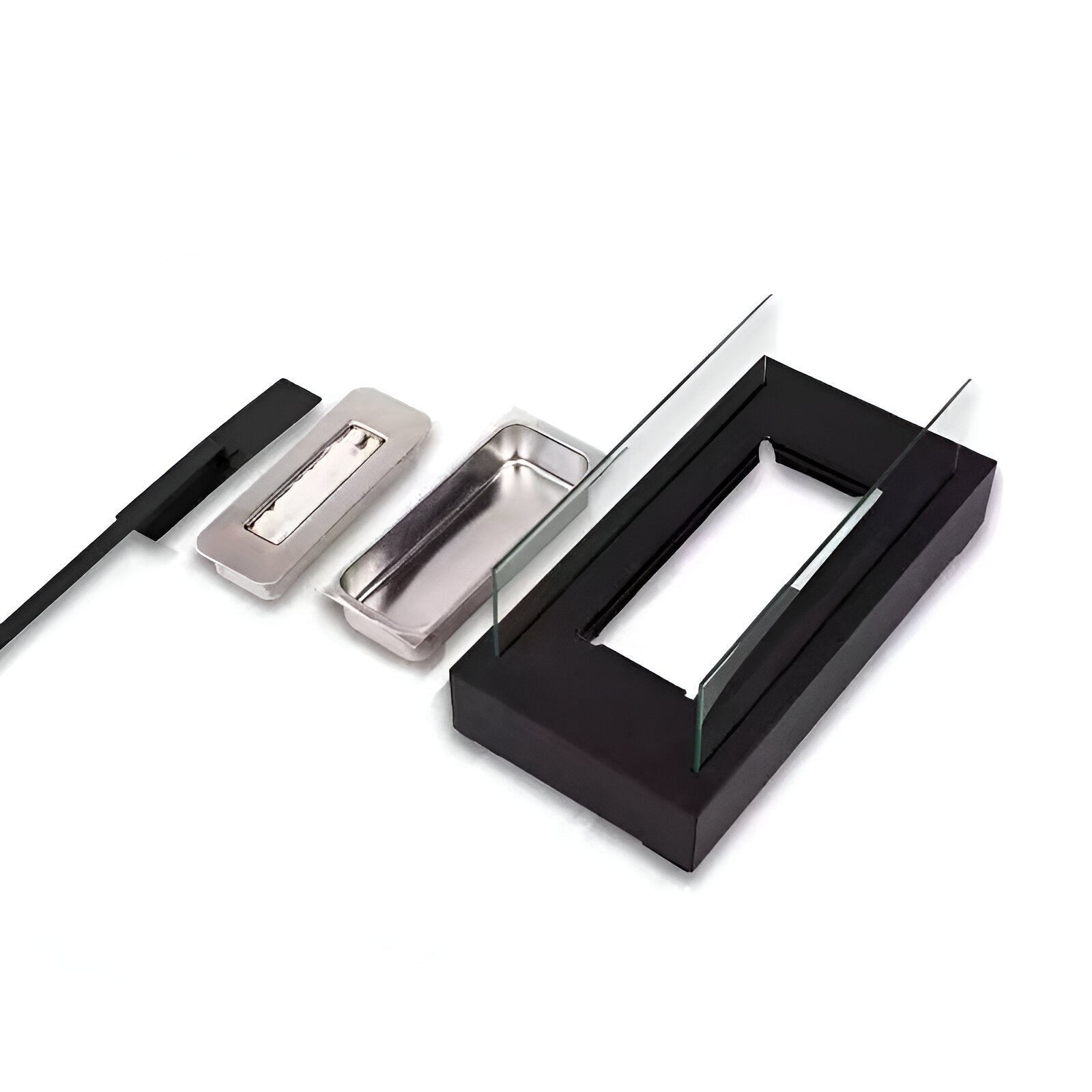 Rechthoekige Tafel Bio-ethanol Haard met Glazen Panelen