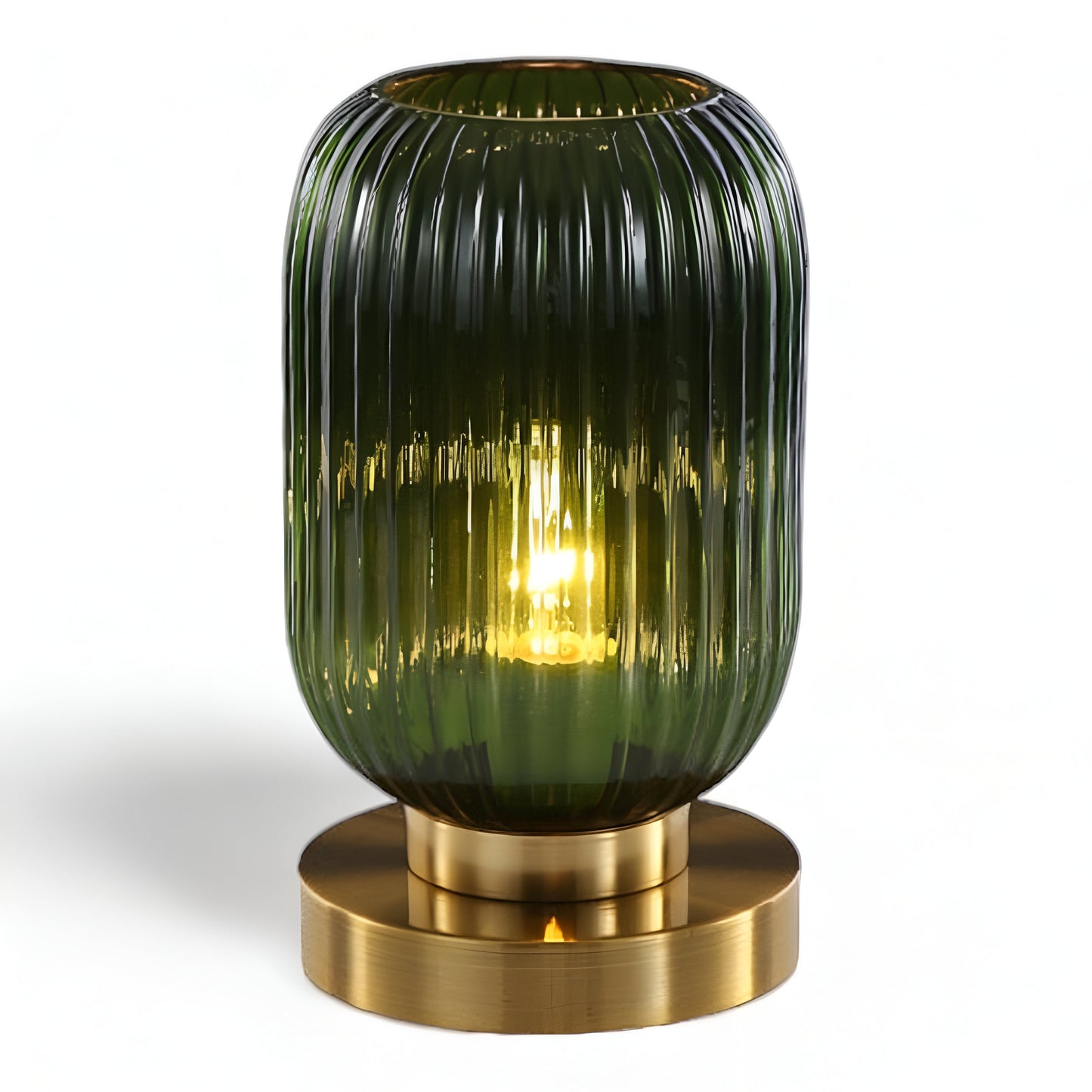 Oriantha - Noordse Tafellamp met Geribbeld Glas