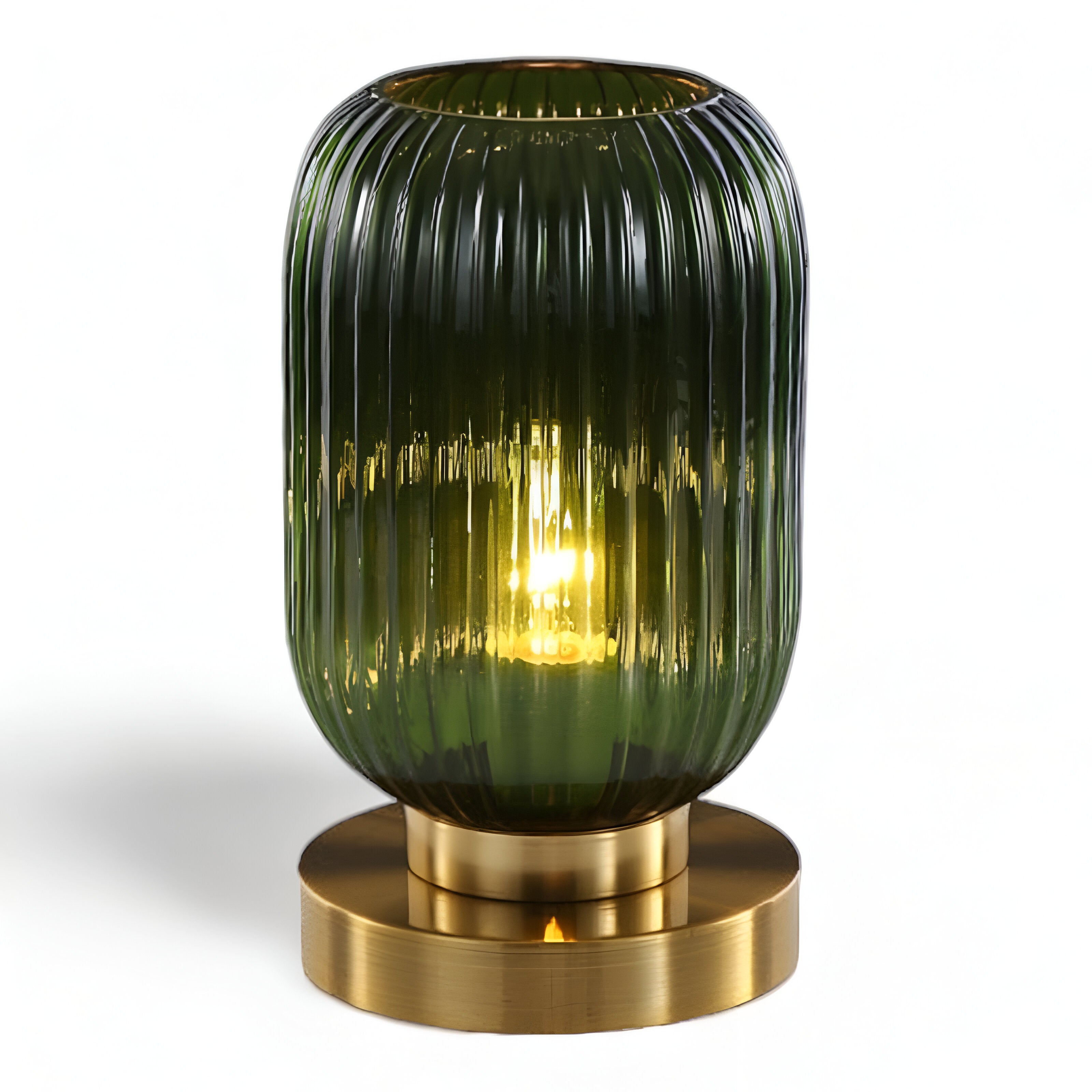 Oriantha - Noordse Tafellamp met Geribbeld Glas
