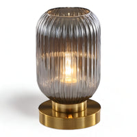 Oriantha - Noordse Tafellamp met Geribbeld Glas