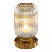 Oriantha - Noordse Tafellamp met Geribbeld Glas