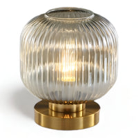 Oriantha - Noordse Tafellamp met Geribbeld Glas