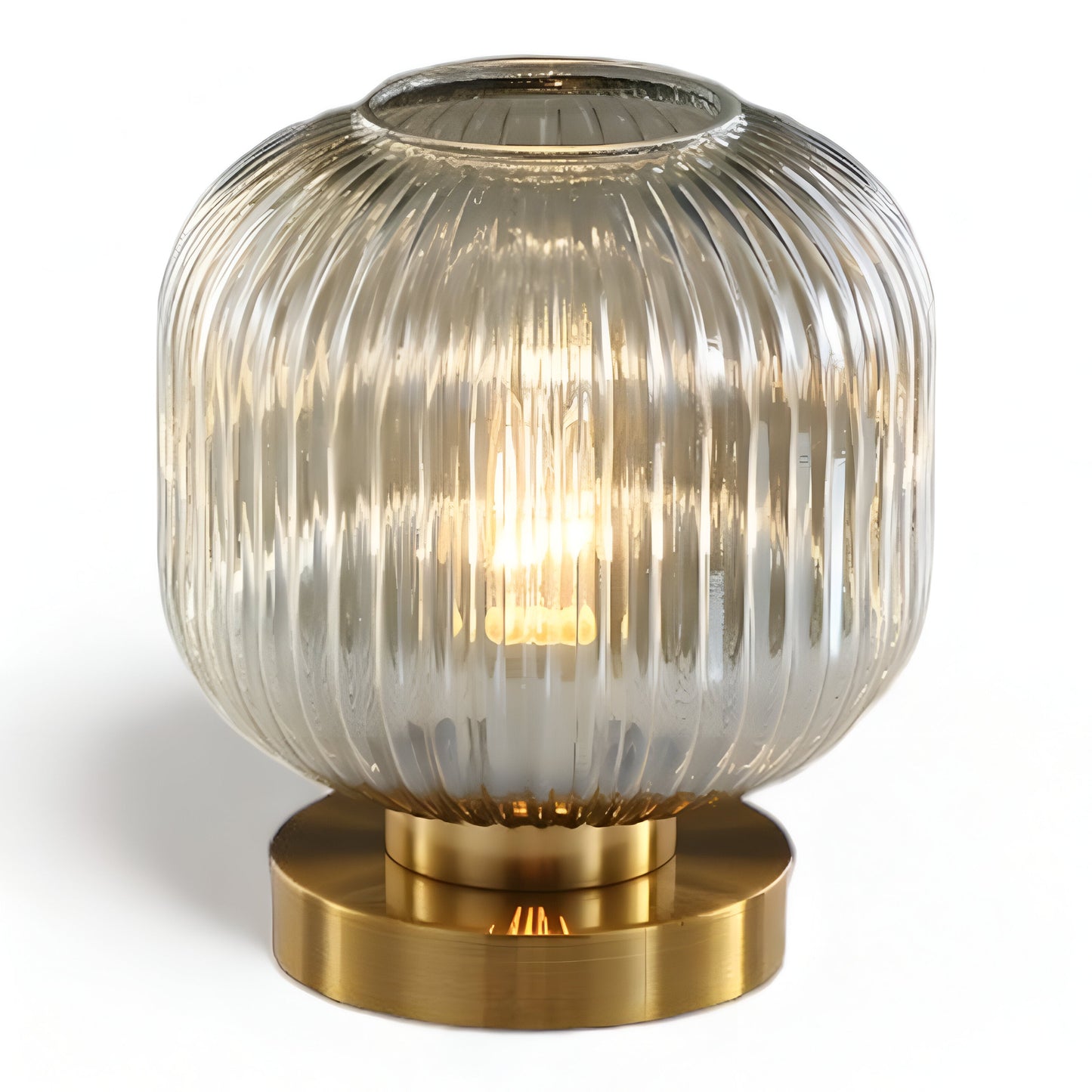 Oriantha - Noordse Tafellamp met Geribbeld Glas