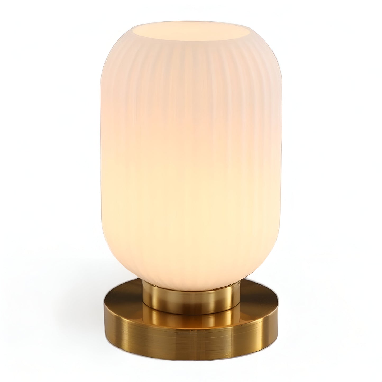 Oriantha - Noordse Tafellamp met Geribbeld Glas
