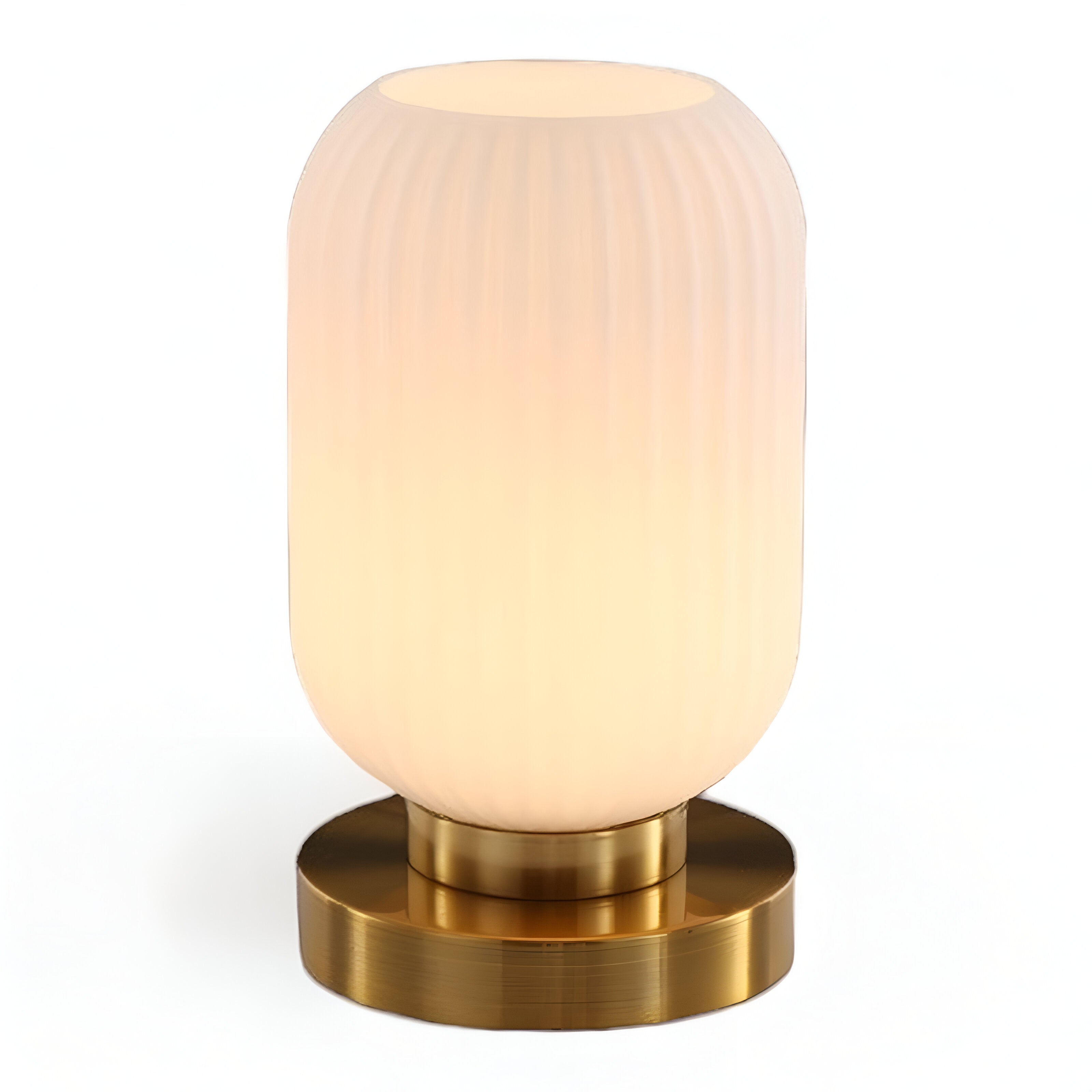 Oriantha - Noordse Tafellamp met Geribbeld Glas