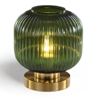 Oriantha - Noordse Tafellamp met Geribbeld Glas