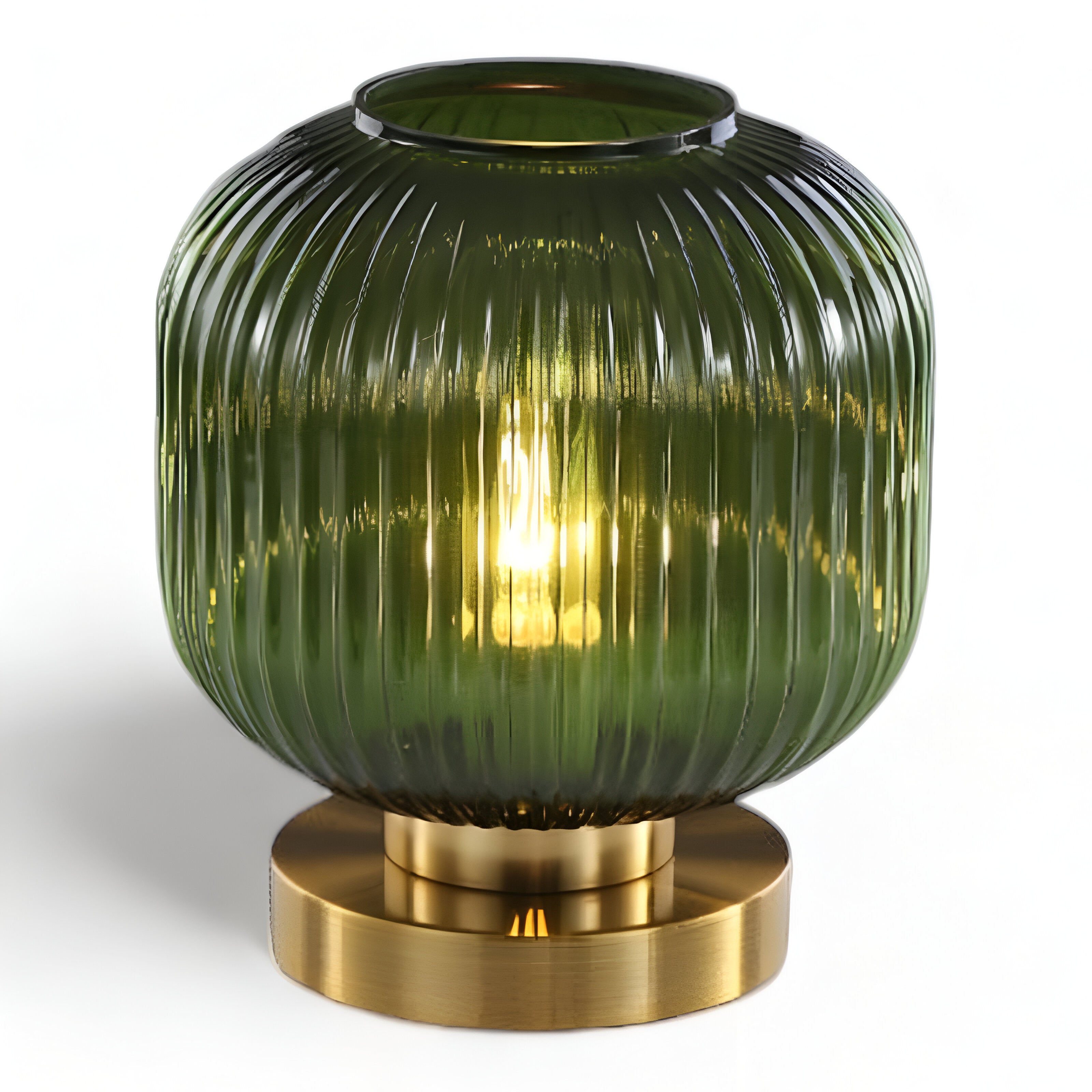 Oriantha - Noordse Tafellamp met Geribbeld Glas