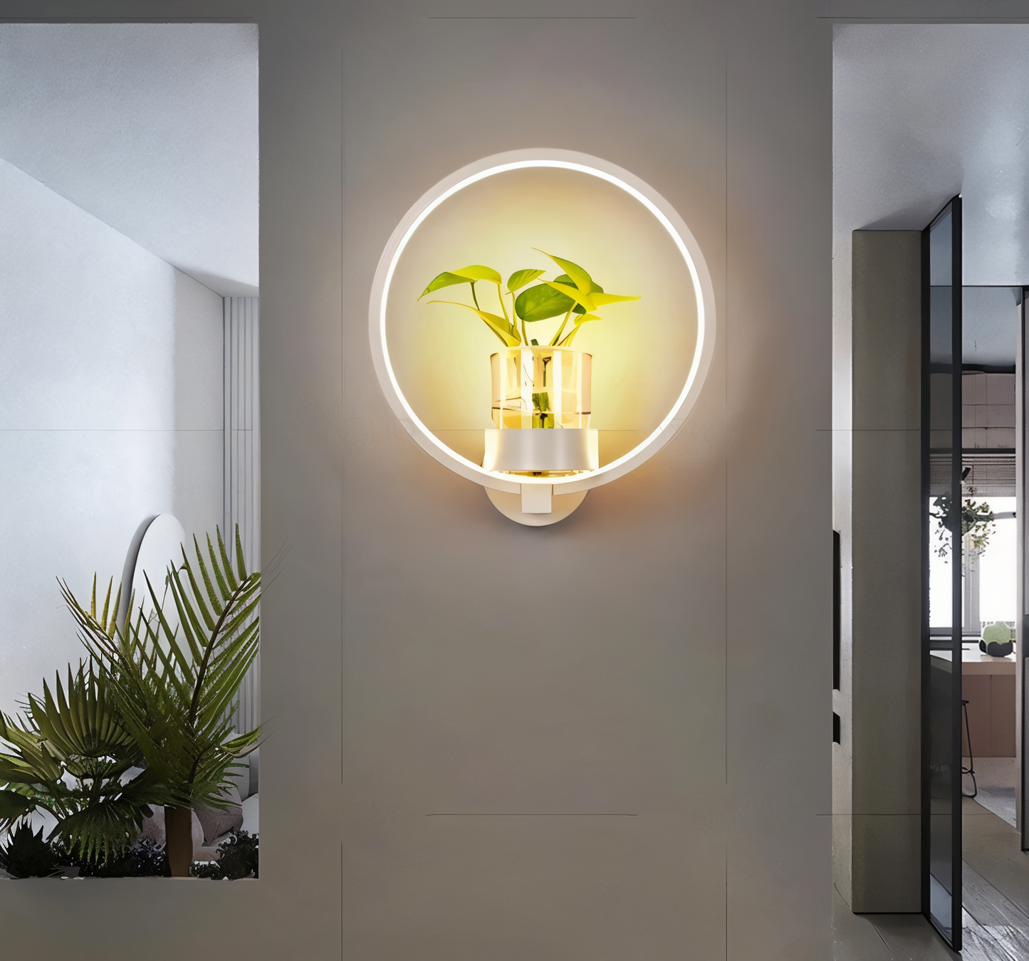 VerdantLume LED-Wandlamp met Plantenhouder