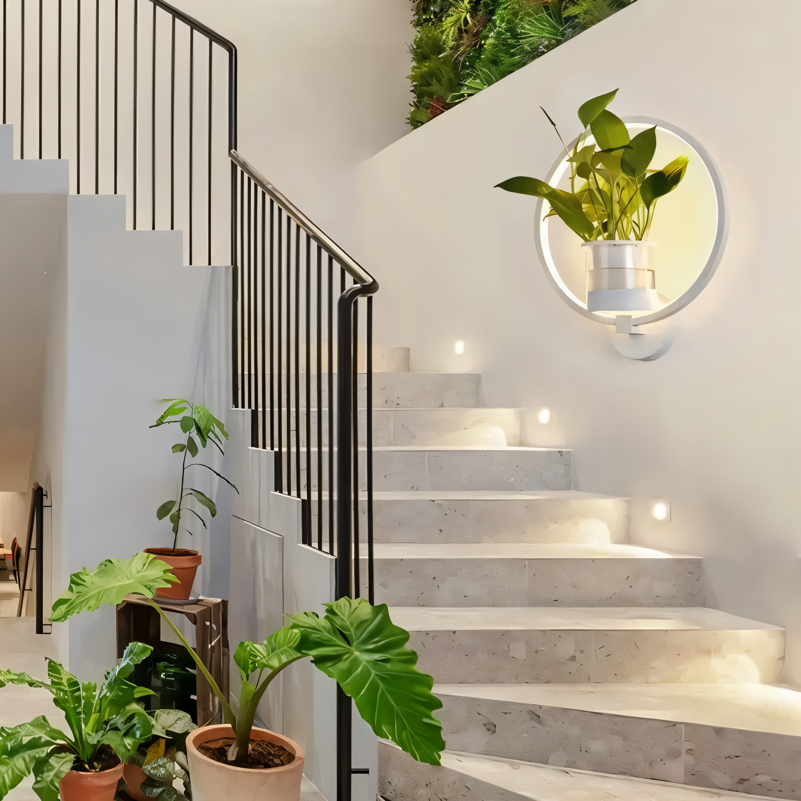VerdantLume LED-Wandlamp met Plantenhouder
