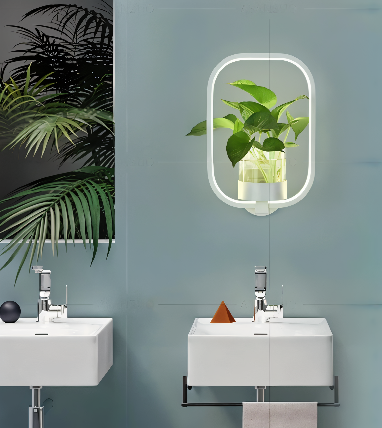 VerdantLume LED-Wandlamp met Plantenhouder