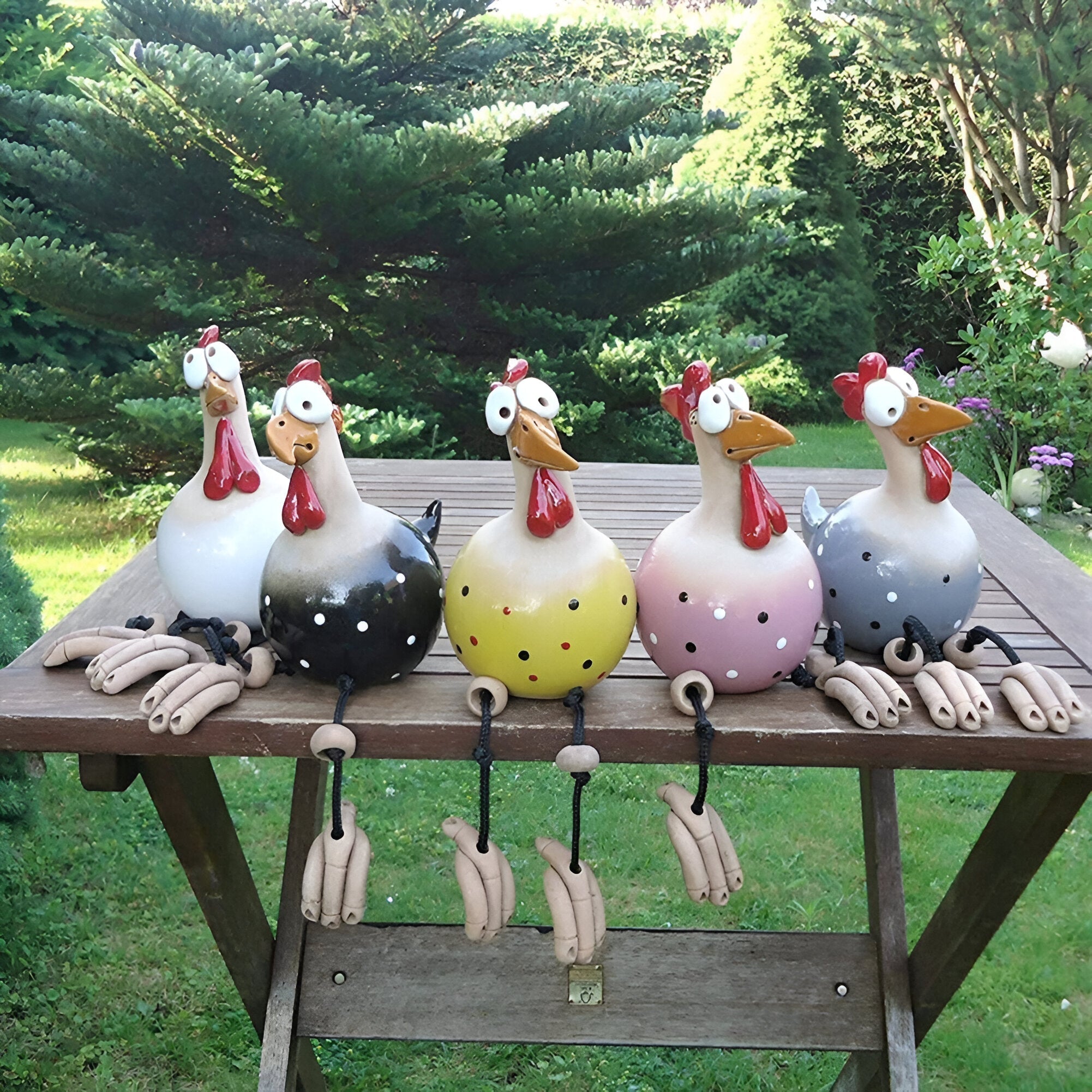 Grote-Ogen Haan Standbeeld - Weerbestendig Hars Handwerk - Tuinstandbeeld