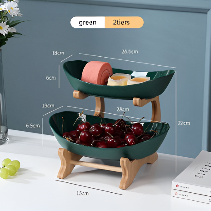Meerlagige fruitmand van hout - Moderne fruitmand