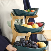 Meerlagige fruitmand van hout - Moderne fruitmand
