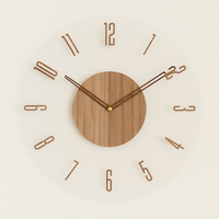 Minimalistische Ronde Wandklok met Stille Beweging