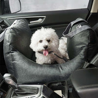 ComfyRide Hondenstoel – Hondenzitbed met veiligheidsgordel & antislip bodem voor auto & thuis