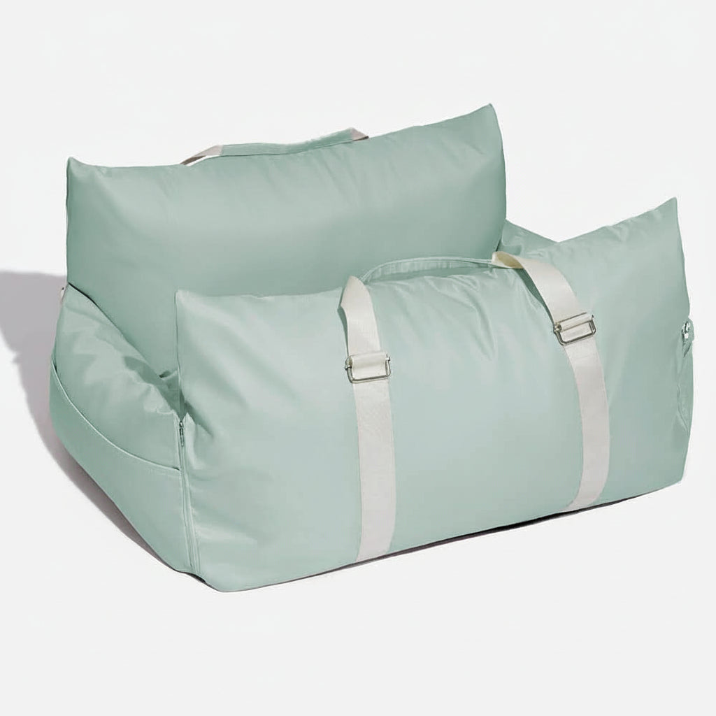ComfyRide Hondenstoel – Hondenzitbed met veiligheidsgordel & antislip bodem voor auto & thuis