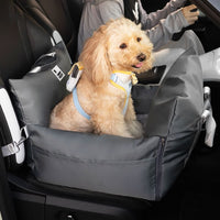 ComfyRide Hondenstoel – Hondenzitbed met veiligheidsgordel & antislip bodem voor auto & thuis