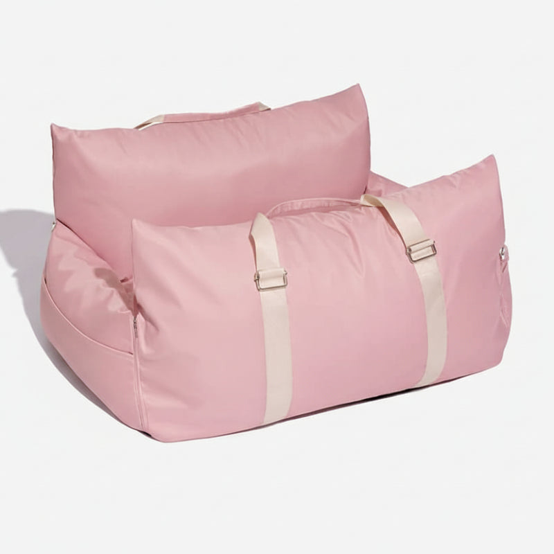 ComfyRide Hondenstoel – Hondenzitbed met veiligheidsgordel & antislip bodem voor auto & thuis