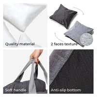 ComfyRide Hondenstoel – Hondenzitbed met veiligheidsgordel & antislip bodem voor auto & thuis