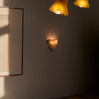 Retro Geelglasrok Schelp Wandlamp LED 1-lamp