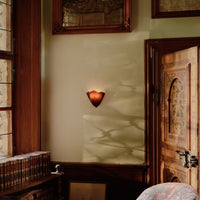 Retro Geelglasrok Schelp Wandlamp LED 1-lamp
