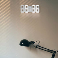 LumiSync 3D LED Wandklok – Moderne Digitale Klok met Dimbare Verlichting