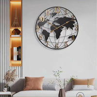 60cm Grote Wereldkaart Wanduhr