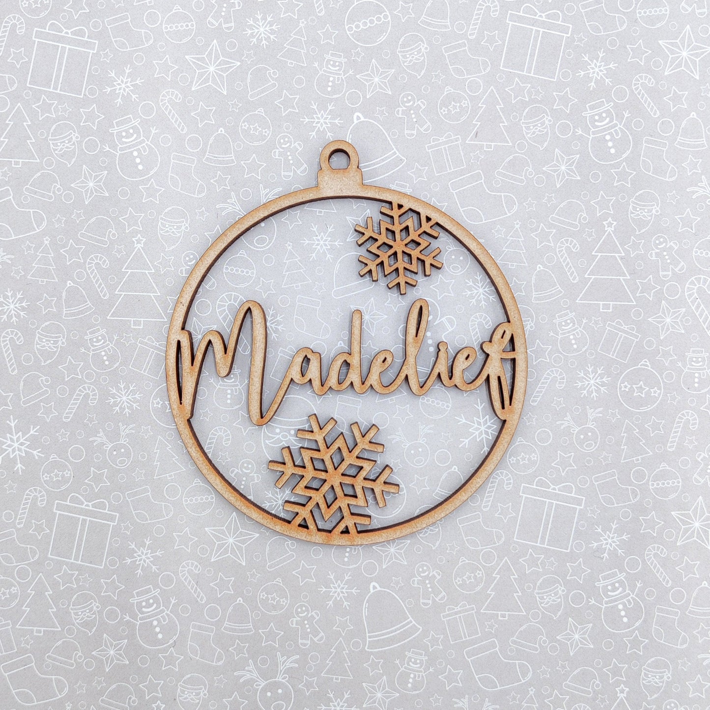 GleamOrnament |  Kerst sneeuwvlok ornamenten met te personaliseren naam