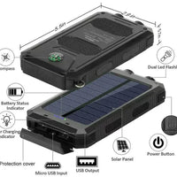 LyraCharge 30000mAh Zonne-energie Power Bank IP67 Waterdicht