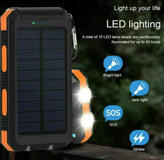 LyraCharge 30000mAh Zonne-energie Power Bank IP67 Waterdicht