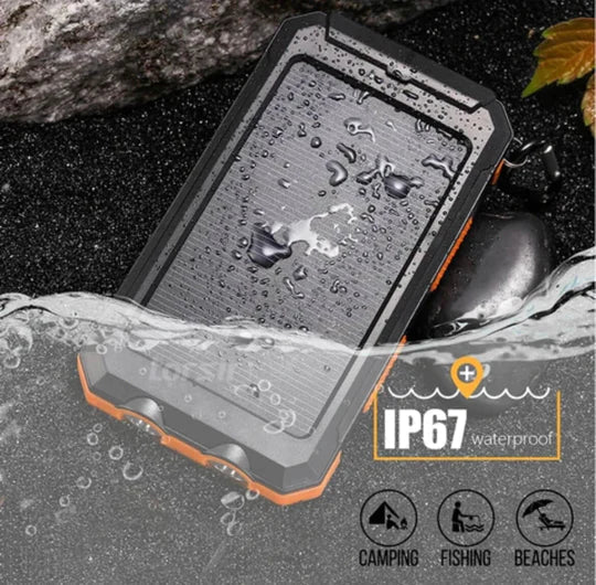 LyraCharge 30000mAh Zonne-energie Power Bank IP67 Waterdicht