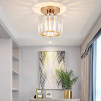Skanto | Kristallen Glas Hanglamp – Messing en Compact Ontwerp
