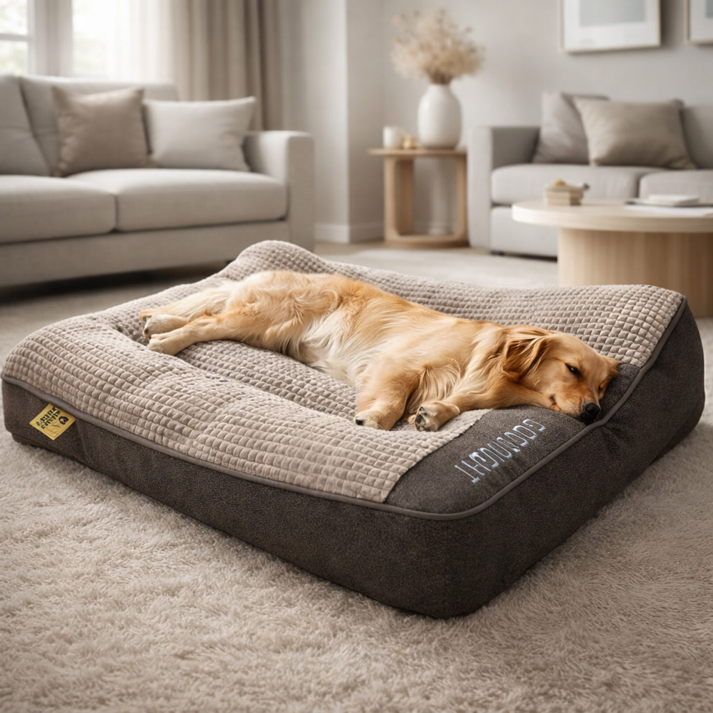 Orthopedisch Hondenkussen Groot – Luxe Geheugenschuim Hondenbed met Hoofdkussen