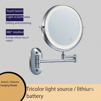 Luxa Wandgemonteerde Scheerspiegel Oplaadbaar Met LED Verlichting 1X 10X