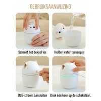 MistKitty | Schattige Kitty luchtbevochtiger met nachtlampje