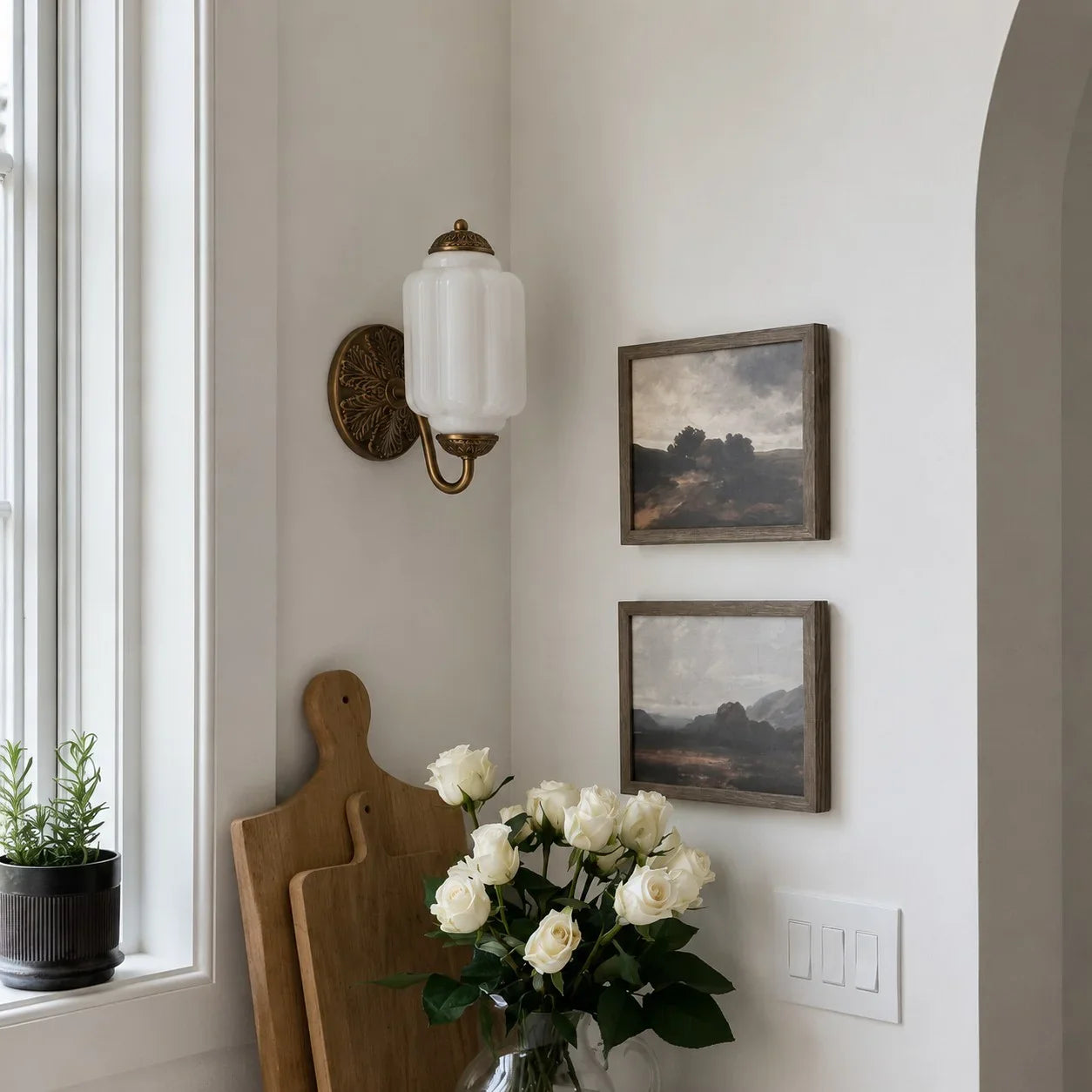 Isabella Melkglas Eloise Wandlamp