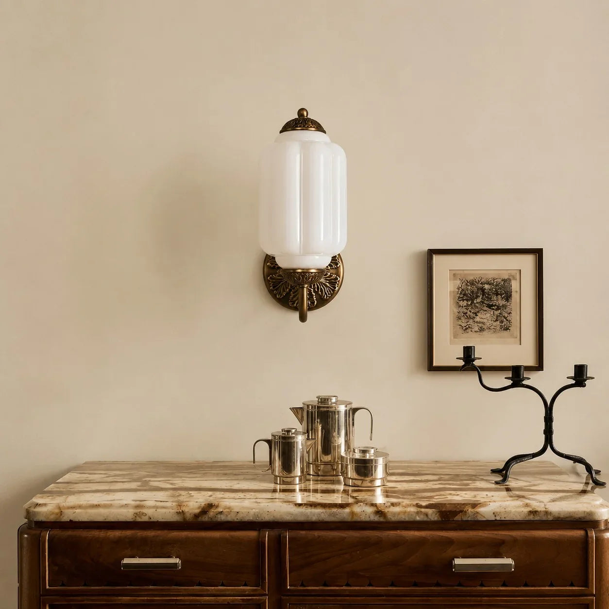 Isabella Melkglas Eloise Wandlamp