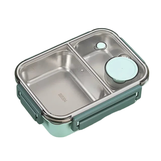 Geïsoleerde Lunchbox in RVS met Bento Design