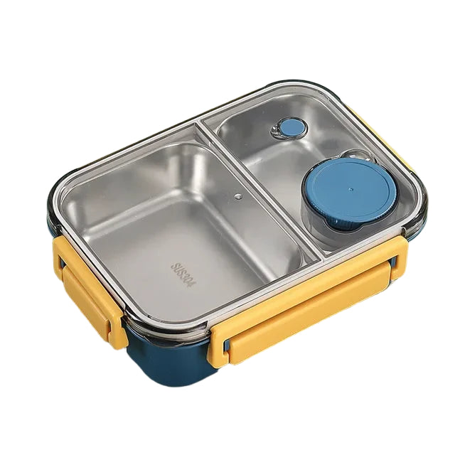 Geïsoleerde Lunchbox in RVS met Bento Design