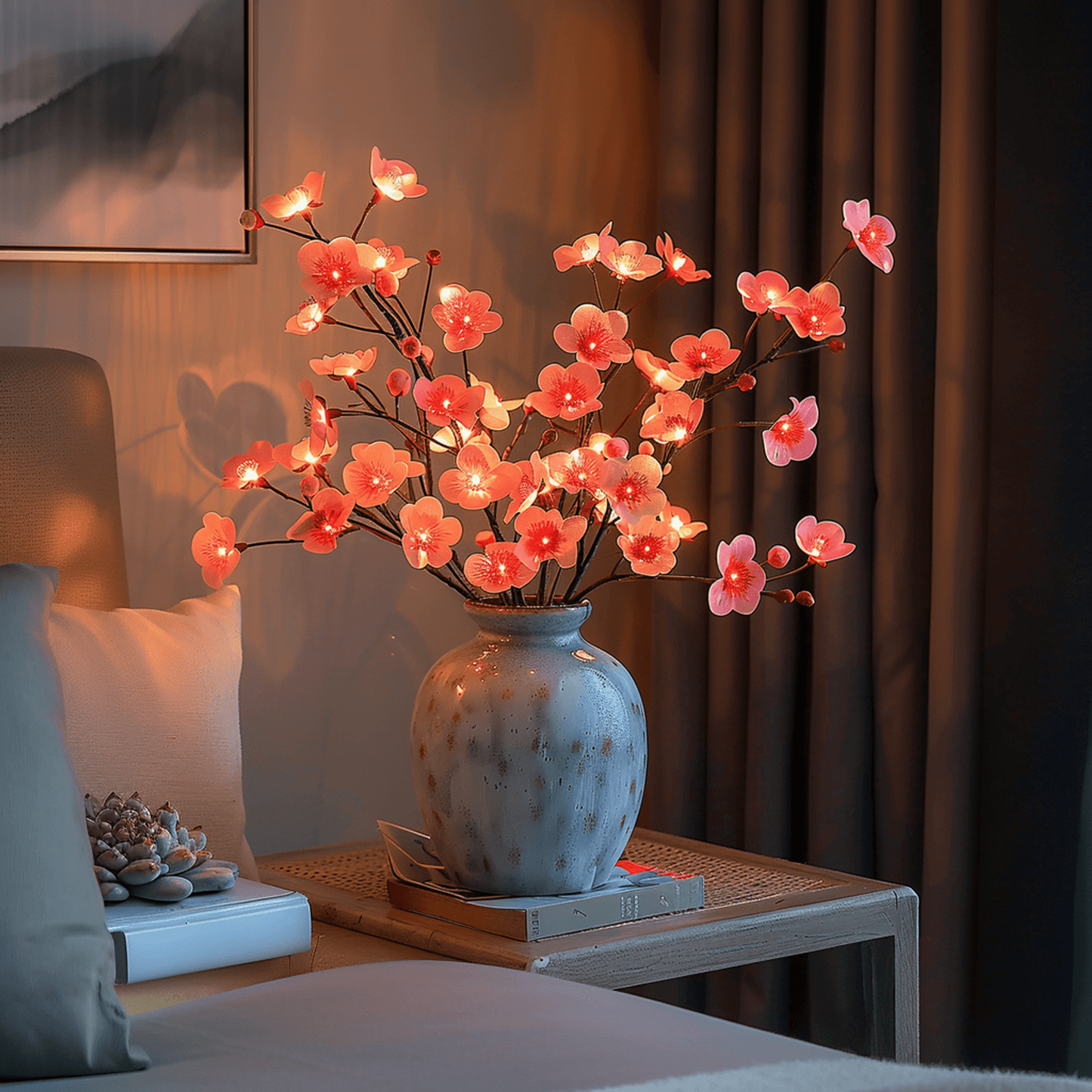 Verlichte Olijfboomtak & Kersenbloesem Decor