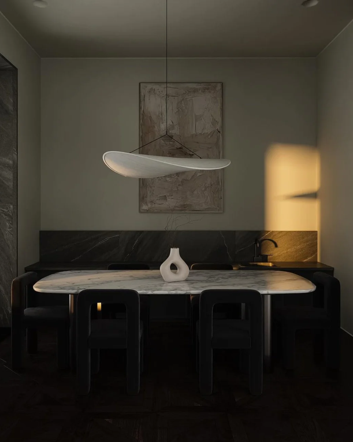 Japandi Hanglamp met Eclips Effect