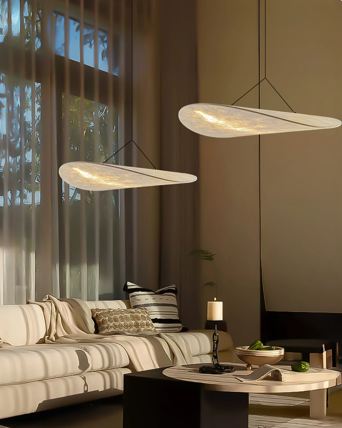 Japandi Hanglamp met Eclips Effect