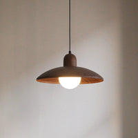 Japanse Wabi-Sabi Walnoot Hanglamp