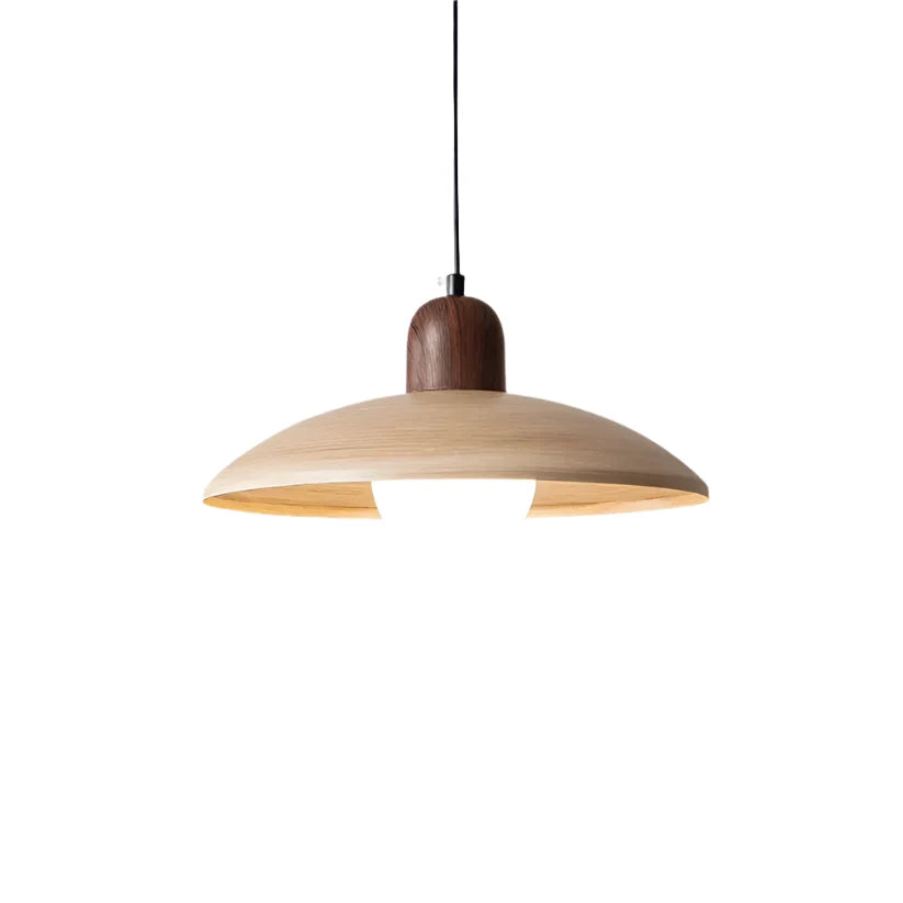 Japanse Wabi-Sabi Walnoot Hanglamp