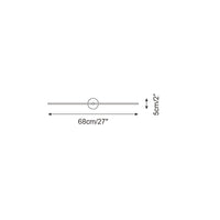 Wandlamp Minimalistisch Lineaire Stang Dubbel Eind Accent Moderne Stijl